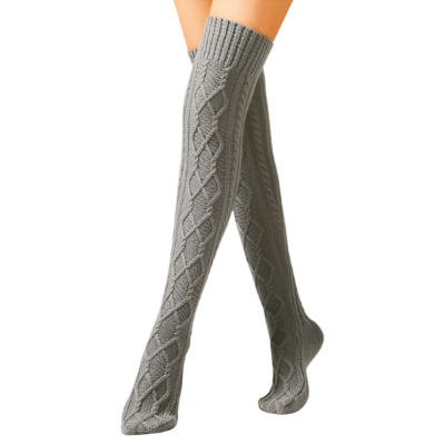 Winter Wool Over  Knee Socks